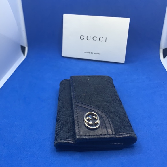 Rare GUCCI Guccisimo vintage black key holder wallet - Picture 5 of 12